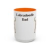 15oz Labradoodle Dog Dad Mug, Orange, front view