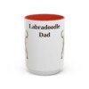 15oz Labradoodle Dog Dad Mug, Red, front view