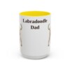 15oz Labradoodle Dog Dad Mug, Yellow, front view