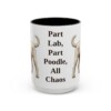 15oz Funny Labradoodle Mug, Black, front view