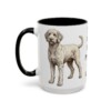 15oz Funny Labradoodle Mug, Black, left side view