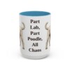 15oz Funny Labradoodle Mug, Light Blue, front view