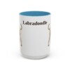 15oz Labradoodle Mug, Light Blue, front view