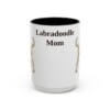 15oz Labradoodle Dog Mom Mug, Black, front view