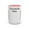 15oz Labradoodle Dog Mom Mug, Pink, front view