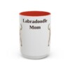 15oz Labradoodle Dog Mom Mug, Red, front view
