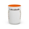 15oz Labradoodle Mug, Orange, front view