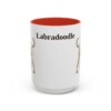 15oz Labradoodle Mug, Red, front view