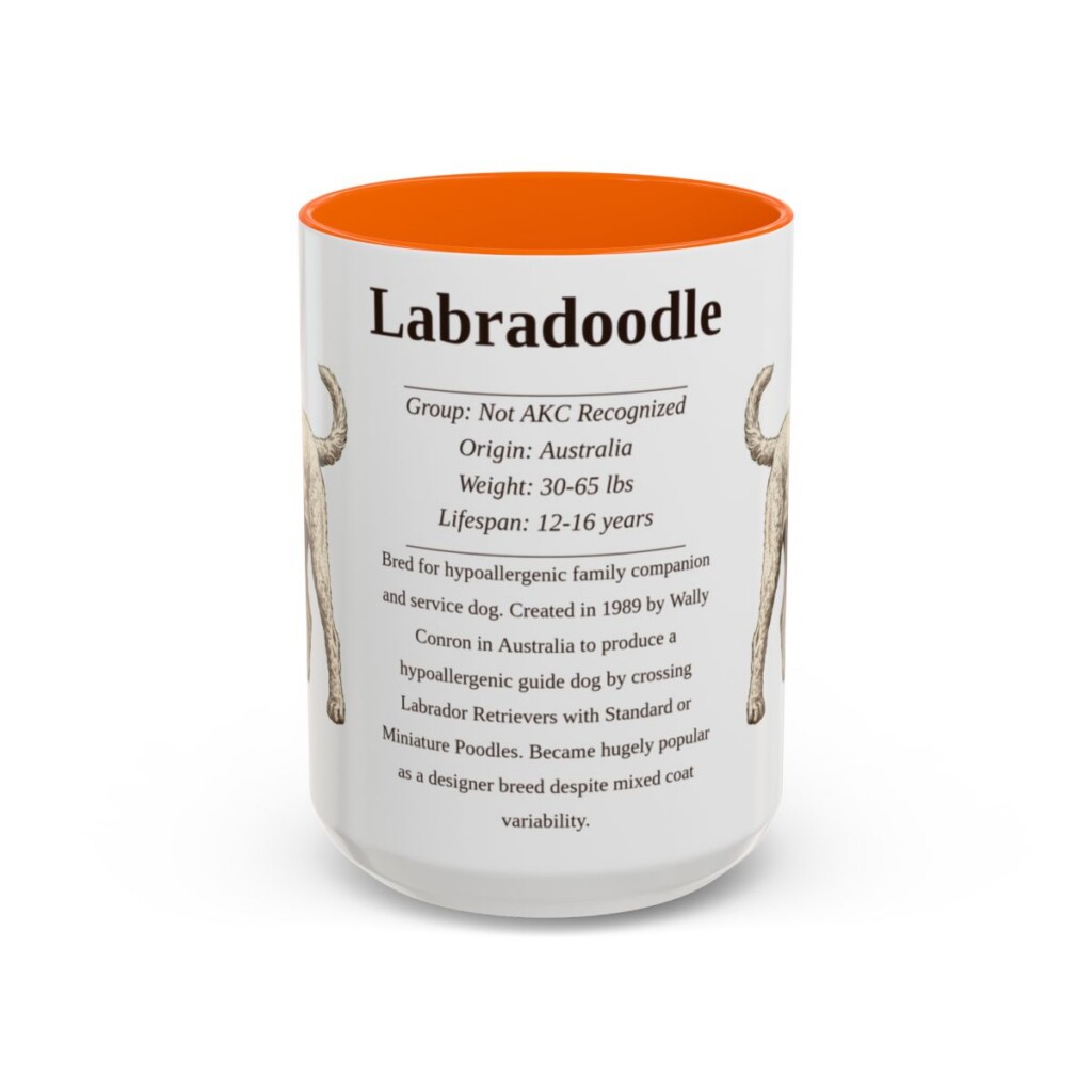 15oz-labradoodle-mug-writeup-orange 15oz Labradoodle Mug, Orange, front view