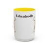 15oz Labradoodle Mug, Yellow, front view