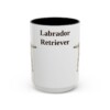 15oz Labrador Retriever Mug, Black, front view