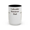 15oz Labrador Retriever Dog Dad Mug, Black, front view
