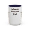 15oz Labrador Retriever Dog Dad Mug, Navy, front view