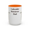 15oz Labrador Retriever Dog Dad Mug, Orange, front view