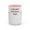 15oz Labrador Retriever Dog Dad Mug, Pink, front view