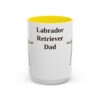 15oz Labrador Retriever Dog Dad Mug, Yellow, front view