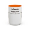 15oz Labrador Retriever Latin Mug, Orange, front view