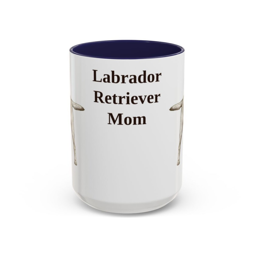 15oz-labrador-retriever-mug-mom-navy 15oz Labrador Retriever Dog Mom Mug, Navy, front view