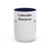 15oz Labrador Retriever Mug, Navy, front view