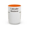 15oz Labrador Retriever Mug, Orange, front view