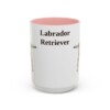 15oz Labrador Retriever Mug, Pink, front view