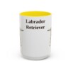 15oz Labrador Retriever Mug, Yellow, front view