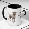15oz Lagotto Romagnolo Dog Dad Mug, Black, lifestyle photo
