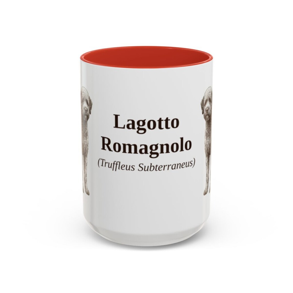 15oz-lagotto-romagnolo-mug-latin-red 15oz Lagotto Romagnolo Latin Mug, Red, front view