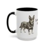 15oz Lancashire Heeler Mug, Black, left side view