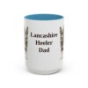 15oz Lancashire Heeler Dog Dad Mug, Light Blue, front view