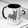15oz Funny Lancashire Heeler Mug, Black, lifestyle photo
