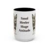 15oz Funny Lancashire Heeler Mug, Black, front view