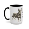 15oz Funny Lancashire Heeler Mug, Black, left side view