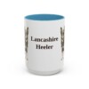 15oz Lancashire Heeler Mug, Light Blue, front view