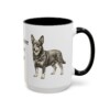 15oz Lancashire Heeler Dog Mom Mug, Black, right side view