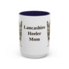 15oz Lancashire Heeler Dog Mom Mug, Navy, front view