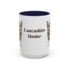 15oz Lancashire Heeler Mug, Navy, front view
