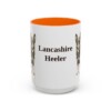 15oz Lancashire Heeler Mug, Orange, front view