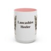 15oz Lancashire Heeler Mug, Pink, front view