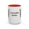 15oz Lancashire Heeler Mug, Red, front view