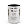 15oz Lancashire Heeler Mug, Black, front view