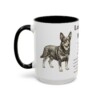 15oz Lancashire Heeler Mug, Black, left side view