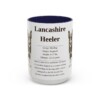 15oz Lancashire Heeler Mug, Navy, front view