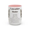 15oz Lancashire Heeler Mug, Pink, front view