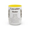 15oz Lancashire Heeler Mug, Yellow, front view