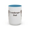 15oz Leonberger Dog Dad Mug, Light Blue, front view