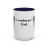 15oz Leonberger Dog Dad Mug, Navy, front view