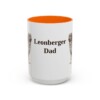 15oz Leonberger Dog Dad Mug, Orange, front view