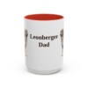 15oz Leonberger Dog Dad Mug, Red, front view