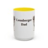 15oz Leonberger Dog Dad Mug, Yellow, front view